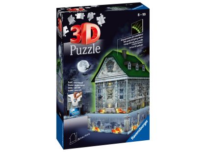Ravensburger 3D Puzzle Noční edice Strašidelný dům 216 dílků