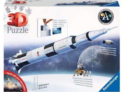 Ravensburger 3D puzzle 115457 Vesmírná raketa Saturn V 432 dílků