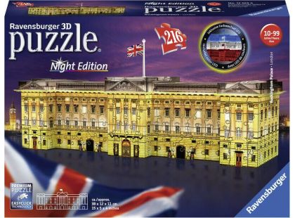 Ravensburger 3D Puzzle Noční edice Buckinghamský palác 216 dílků