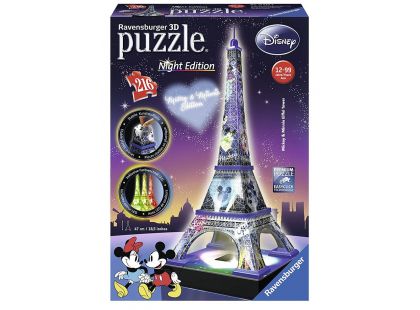 Ravensburger 3D Puzzle Disney věž Noční edice 216 dílků
