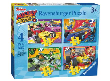 Ravensburger 69002 Disney Puzzle Mickey a závodníci 4x puzzle v boxu