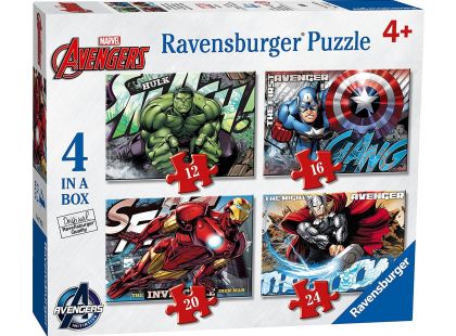 Ravensburger Avengers puzzle 12,16,20,24 dílků