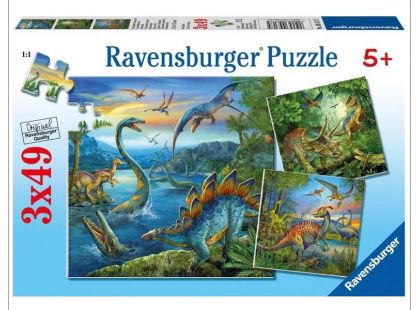 Ravensburger Puzzle Dinosauři 3 x 49 dílků