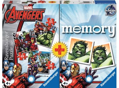 Ravensburger Disney Avengers Puzzle a memory® 25,49 a 36 dílků