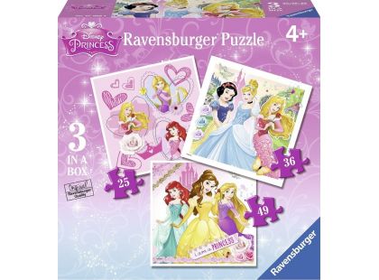 Ravensburger Disney princezny: Já jsem princezna Puzzle 25,36,49 dílků