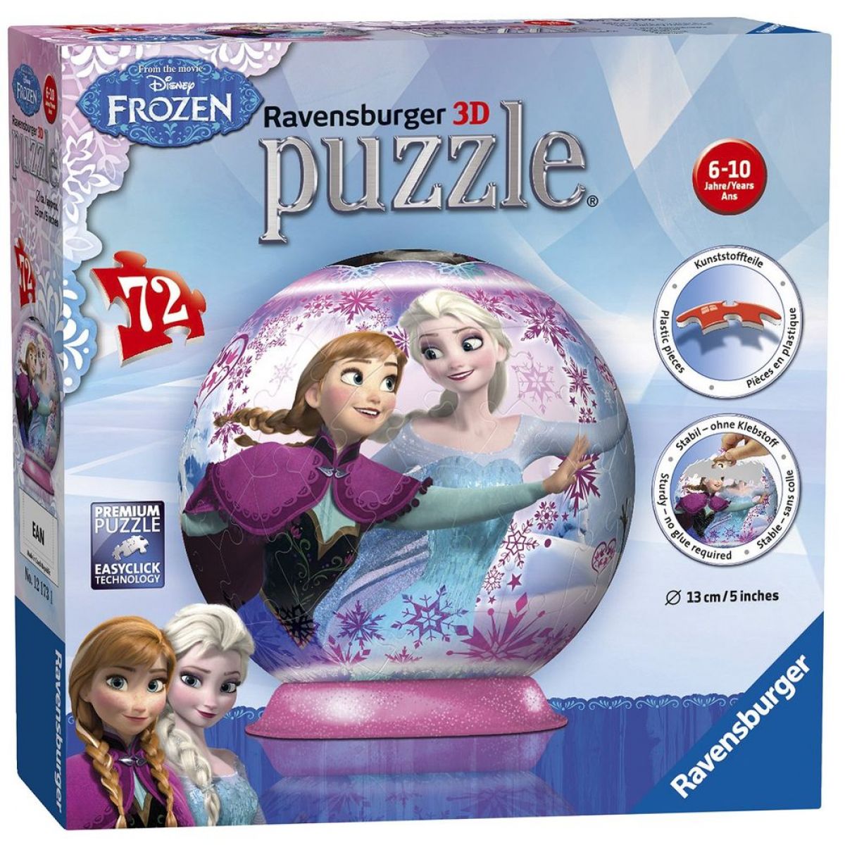 Ravensburger Disney Puzzle 3D Ledové království puzzleball 72 dílků