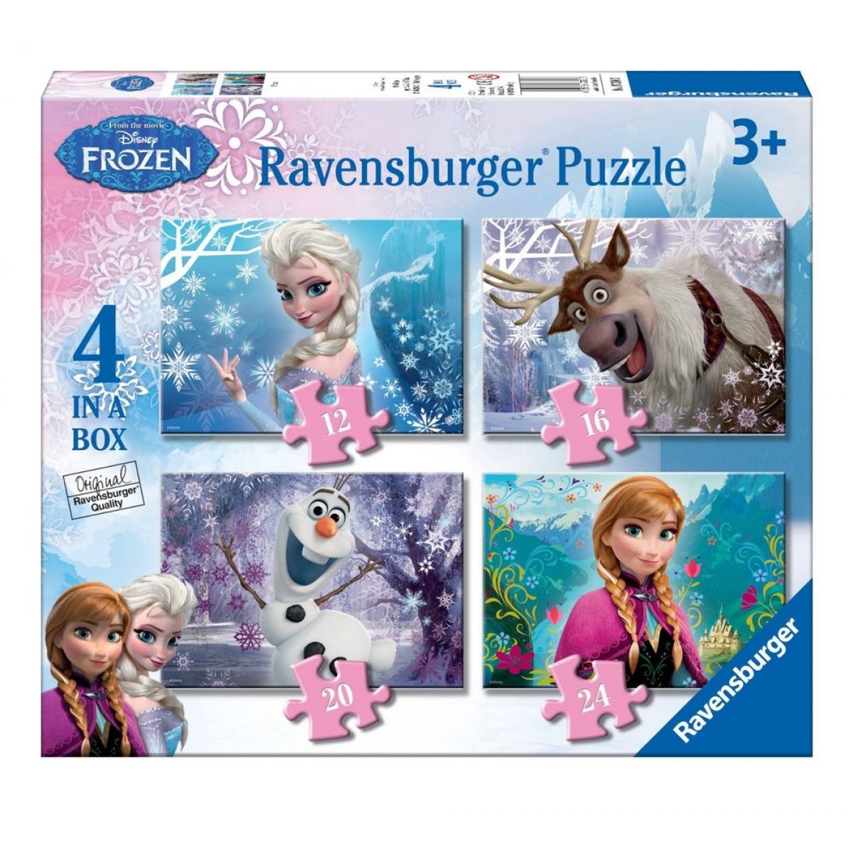 Ravensburger Disney Puzzle Ledové království 4x puzzle v boxu