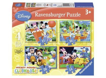 Ravensburger Disney Puzzle Mickeyho Mouse Klubík 4x puzzle v boxu