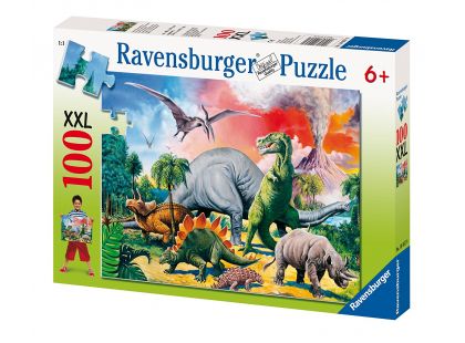 Ravensburger Puzzle Mezi dinosaury 100 dílků