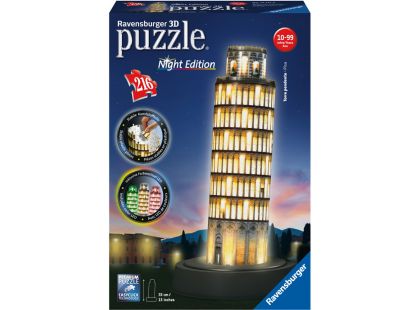 Ravensburger 3D puzzle Pisa Noční edice 216 dílků