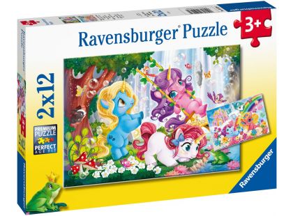 Ravensburger puzzle 050284 Kouzelný svět jednorožců 2x12 dílků