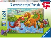 Ravensburger Puzzle Hraví dinosauři 2 x 24 dílků