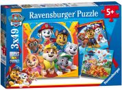 Ravensburger Puzzle Tlapková patrola Hrátky v listí 3 x 49 dílků
