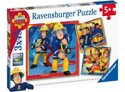 Ravensburger Puzzle Požárník Sam zachraňuje 3 x 49 dílků