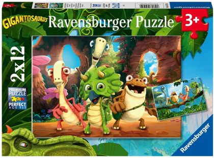 Ravensburger puzzle 051250 Gigantosaurus 2x12 dílků