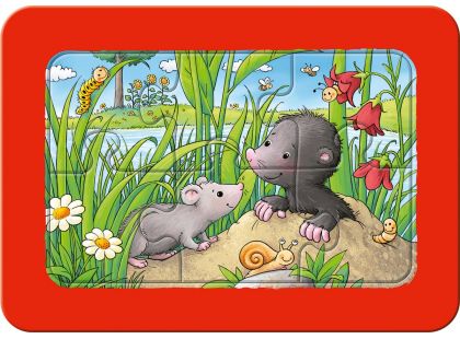 Ravensburger Puzzle Malá zahradní zvířata 3 x 6 dílků