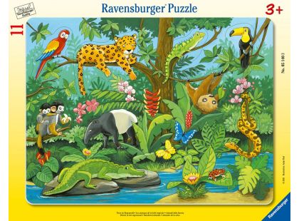 Ravensburger Puzzle Zvířata v deštném pralese 11 dílků