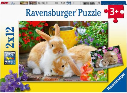 Ravensburger Puzzle 051441 Čas na mazlení 2x12 dílků