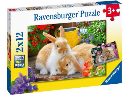 Ravensburger Puzzle 051441 Čas na mazlení 2x12 dílků