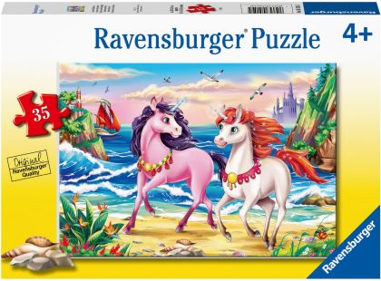 Ravensburger Puzzle Plážoví jednorožci 35 dílků