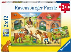 Ravensburger puzzle 051786 Šťastný den na statku 2x12 dílků