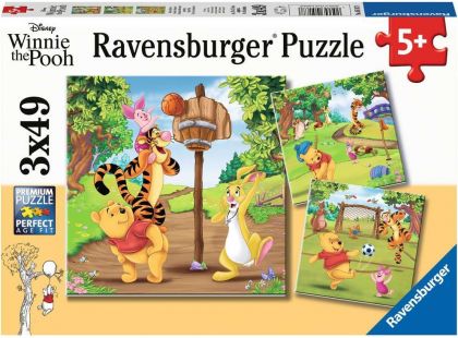 Ravensburger Puzzle Disney Medvídek Pú Sportovní den 3 x 49 dílků