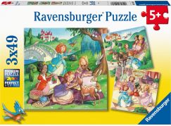 Ravensburger puzzle 055647 Hrající si princenzny 3x49 dílků
