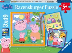 Ravensburger puzzle 055791 Prasátko Peppa 3x49 dílků