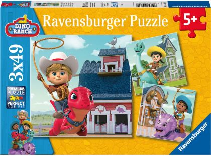 Ravensburger Puzzle Dino Ranch 3 x 49 dílků