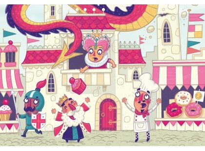 Ravensburger Puzzle & Play Drak na zámku 2 x 24 dílků