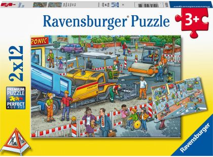 Ravensburger Puzzle Stavební práce 2 x 12 dílků