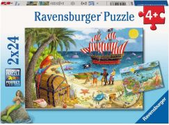 Ravensburger puzzle 056767 Piráti a mořské víly 2 x 24 dílků