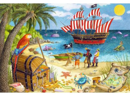 Ravensburger puzzle 056767 Piráti a mořské víly 2 x 24 dílků