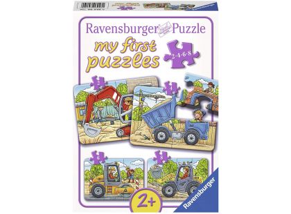 Ravensburger Puzzle 069460 Moje oblíbená vozidla na stavbě 2 4 6 8 dílků