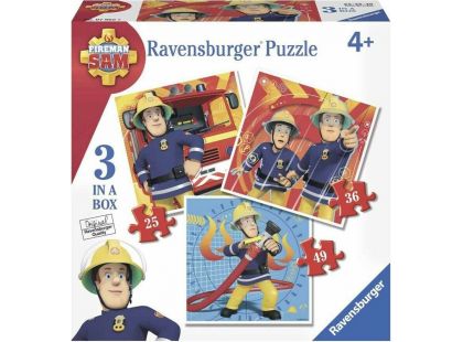 Ravensburger puzzle 070657 Požárník Sam 3 v 1