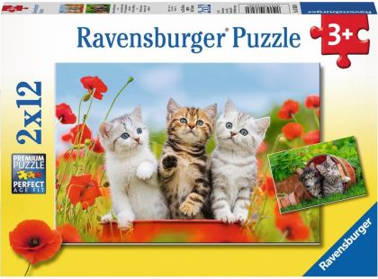 Ravensburger puzzle 076260 Dobrodružství s koťaty 2x12 dílků