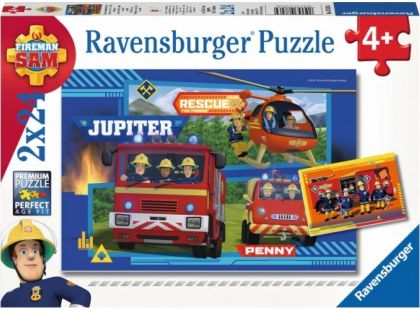 Ravensburger puzzle 078264 Požárník Sam Pojďme hasit 2x24 dílků