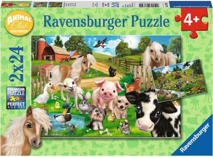 Ravensburger puzzle 078301 Klub zvířat 2x24 dílků