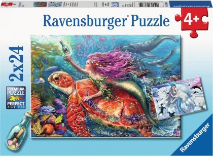 Ravensburger puzzle 078349 Příběhy mořské víly 2x24 dílků