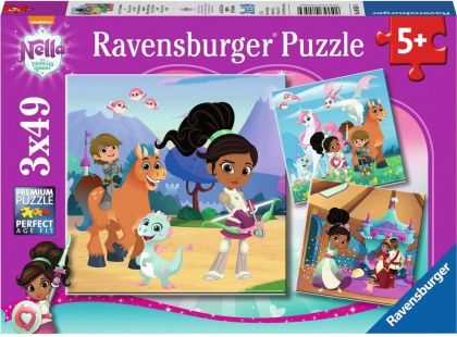 Ravensburger puzzle 080564 Nella princezna rytířů 3x49 dílků