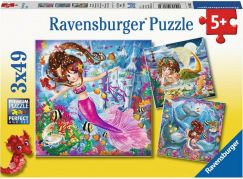 Ravensburger Puzzle Mořské víly 3 x 49 dílků
