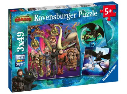 Ravensburger puzzle 080649 Jak vycvičit draka 3 3x49 dílků
