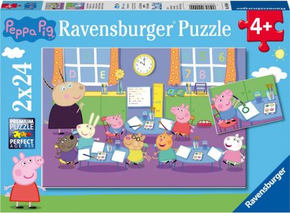 Ravensburger Puzzle Prasátko Peppa 2 x 24 dílků