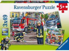 Ravensburger Puzzle Záchranné složky v akci 3 x 49 dílků
