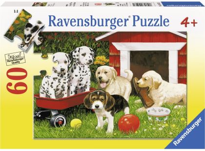 Ravensburger Puzzle Šťastná štěňátka 60 dílků