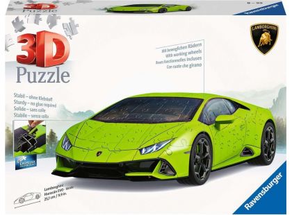 Ravensburger puzzle 115594 Lamborghini Huracán Evo zelené 108 dílků