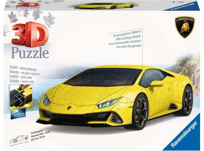 Ravensburger puzzle 115624 Lamborghini Huracán Evo žluté 108 dílků