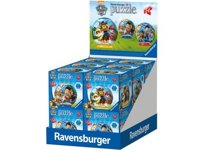 Ravensburger PuzzleBall Tlapková Patrola modrý podstavec 54 dílků