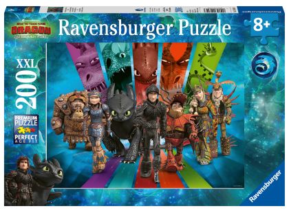 Ravensburger puzzle 126293 Jak vycvičit draka 3 Dračí jezdci 200 dílků