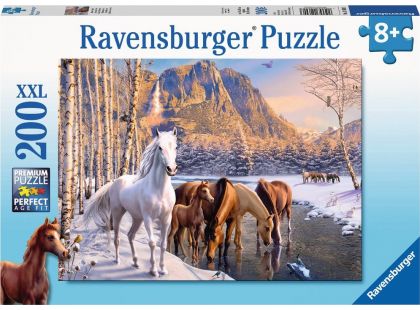 Ravensburger puzzle 126903 Koně v zimě 200 XXL dílků